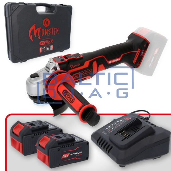 Cordless angle grinder set, 4-piece eMONSTER KS Tools