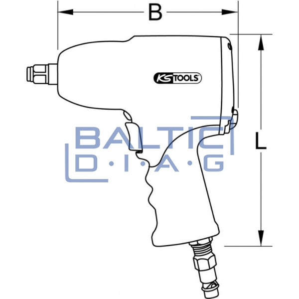 Pneumatic impact wrench, 2300 Nm 1/2" ROCKET II KS Tools