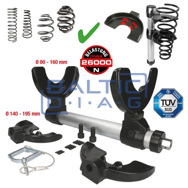 Universal spring compressor set, 6 pcs KS Tools