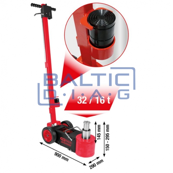 Pneumatinis hidraulinis domkratas 32 / 16 t Performance KS Tools