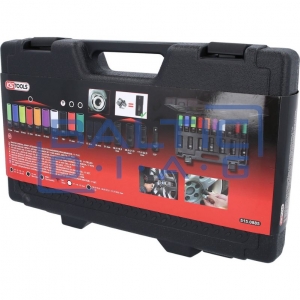1/2" specialių pavaros galinių galvučių komplektas ratų varžtams, 17 dalių MASTER KS Tools