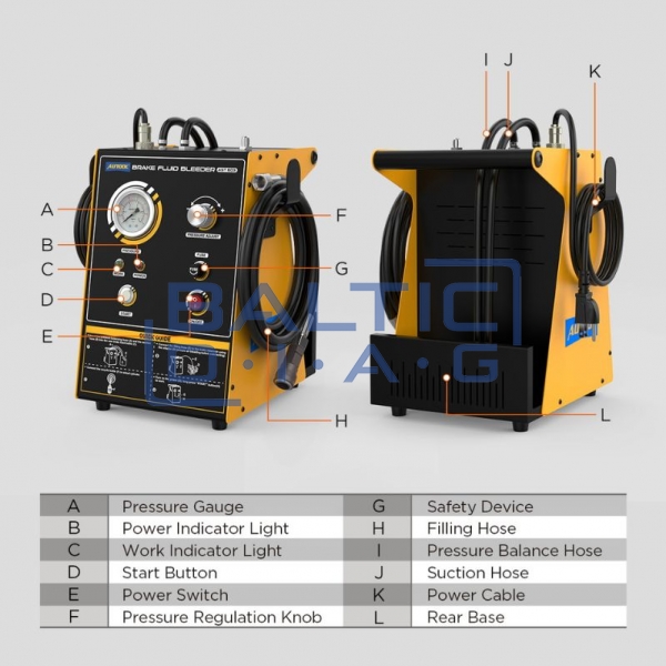 Brake fluid replacement device with pulsation function Autool AST603