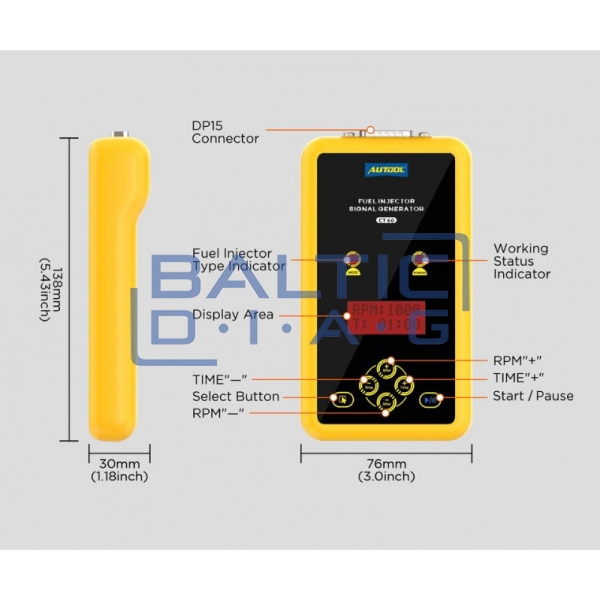 Fuel injector signal testing device Autool CT60