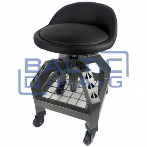 Height-adjustable workshop chair with backrest (tall)