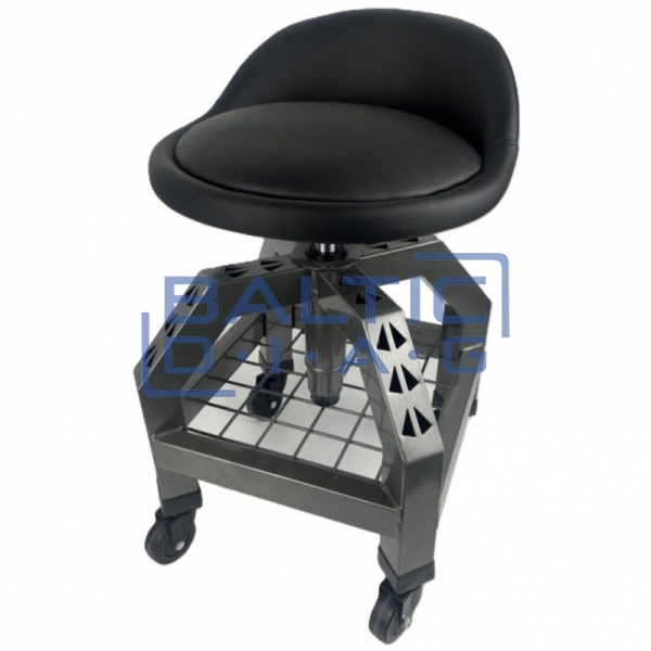 Height-adjustable workshop chair with backrest (tall)