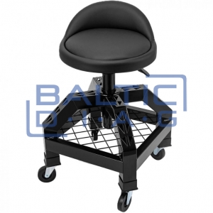 Height-adjustable workshop chair with backrest (tall)