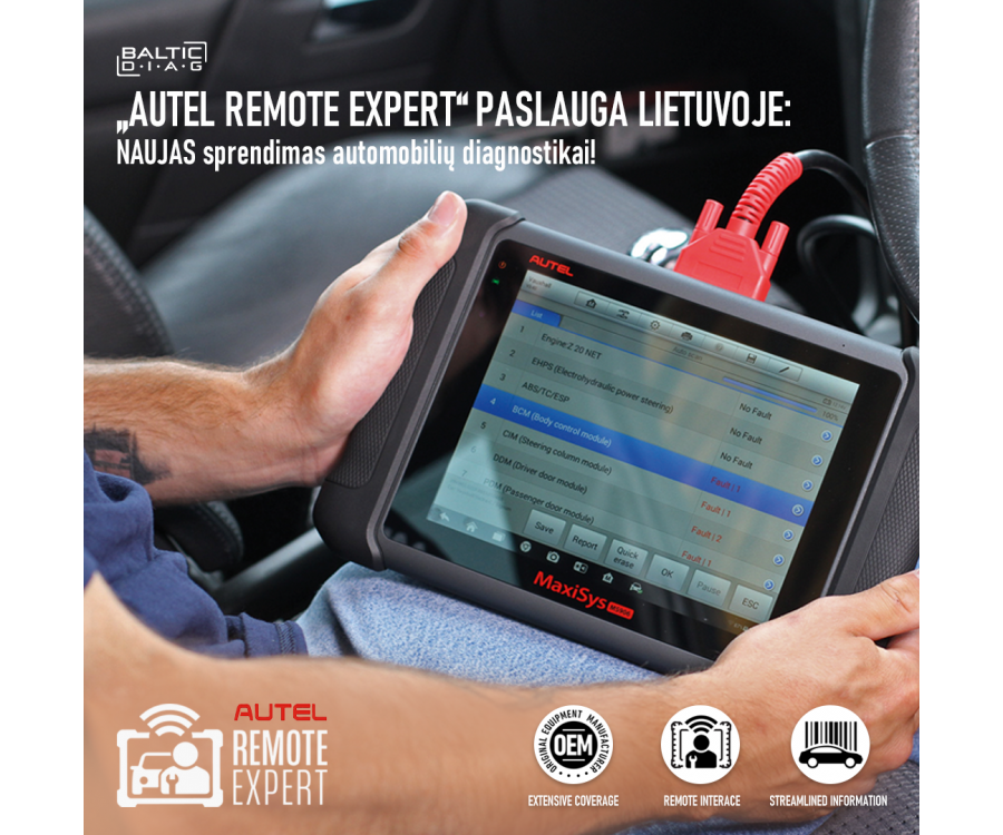 „Autel Remote Expert“ paslauga Lietuvoje: naujas sprendimas automobilių diagnostikai