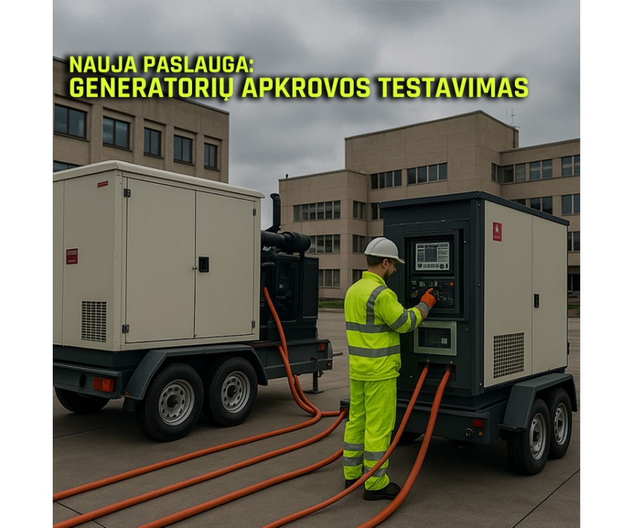 Generatorinių apkrovos testavimas Generatorinių apkrovos testavimas