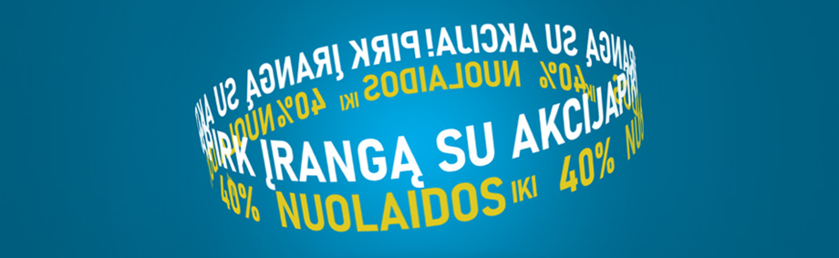 Įranga su nuolaida