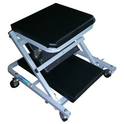 Creeper–seat trolley for under-vehicle work, foldable