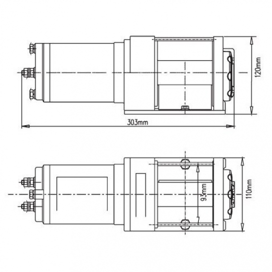 Electric hoist, 12 V, 1134 kg