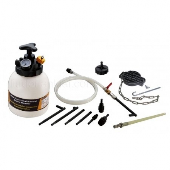 Brake system bleed and inflator with ATF adapter kit