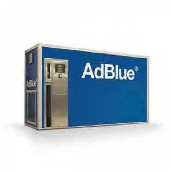 AdBlue distribution equipment with steel storage