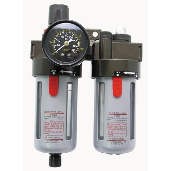 Air flow regulator 1/2 "with filter and lubricator