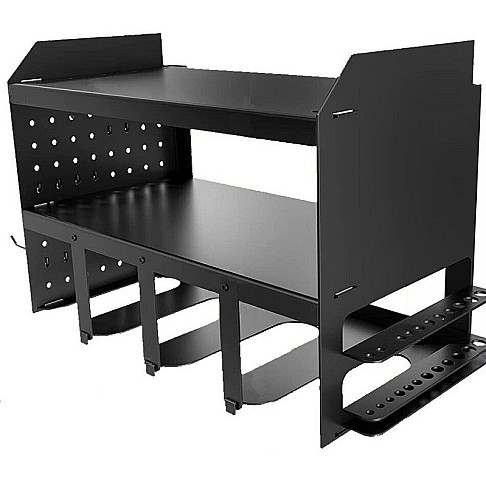 Pakabinama lentyna elektriniams įrankiams, atviro dizaino