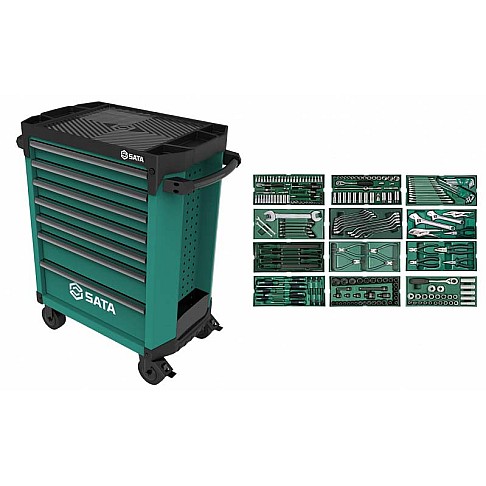 Tool trolley, 7 drawers Sata Pro with 246 pcs. tools