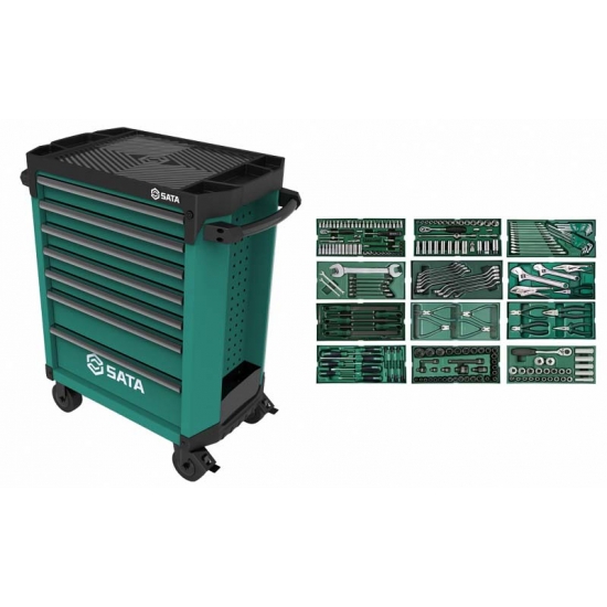 Tool trolley, 7 drawers Sata Pro with 246 pcs. tools