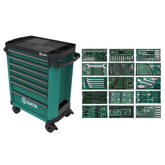 Tool trolley, 7 drawers Sata Pro with 300 pcs. tools