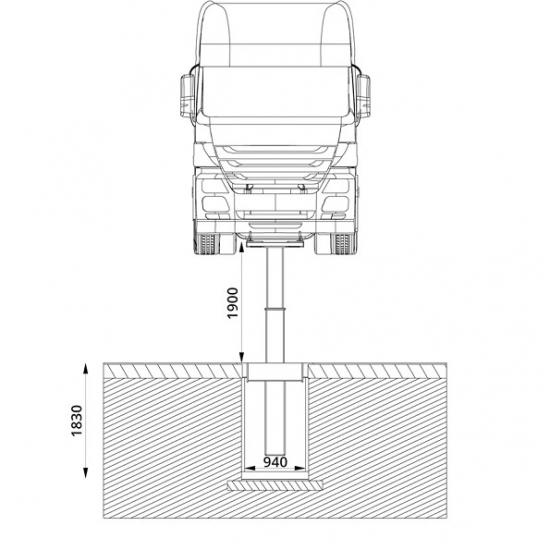 Sunkvežimių duobinis cilindrinis keltuvas AC Hydraulic