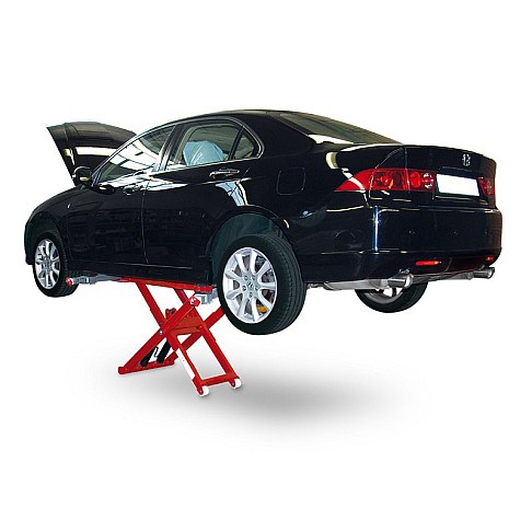 Vidutinio aukščio žirklinis keltuvas kėbulų dažymo darbams Powerlift