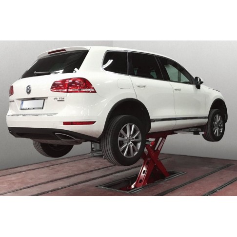 Vidutinio aukščio žirklinis keltuvas kėbulų dažymo darbams PrepLift