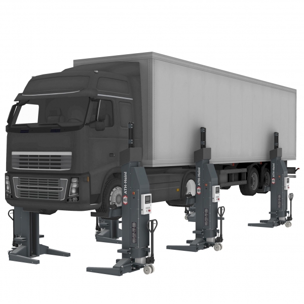Electrohydraulic lifting system with battery-powered and wireless control ATH RG5.5-6WB for heavy-duty vehicles by ATH-Heinl