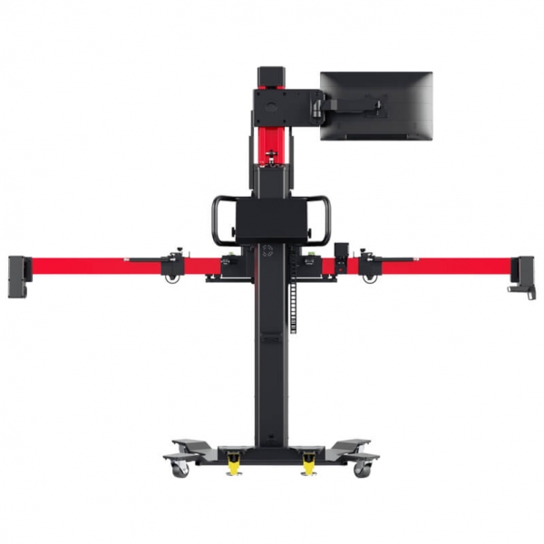 Wheel alignment stand Autel IA900WA with MaxiSys 909 diagnostic equipment and tire grippers