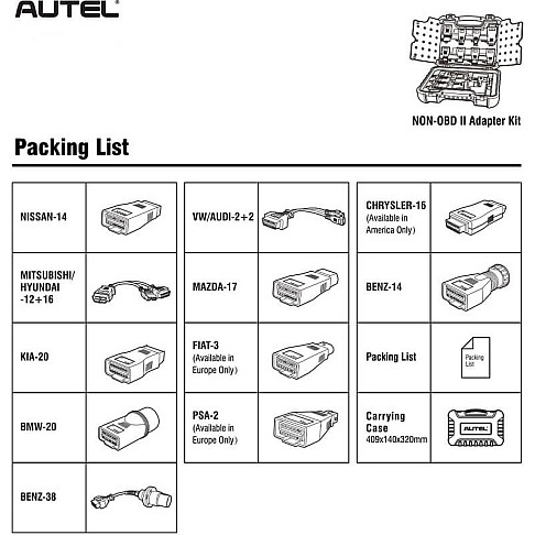 Diagnostic connector kit Autel OBD1