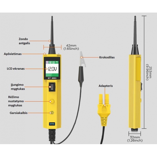 Мультиметр для автомобилей Autool BT260