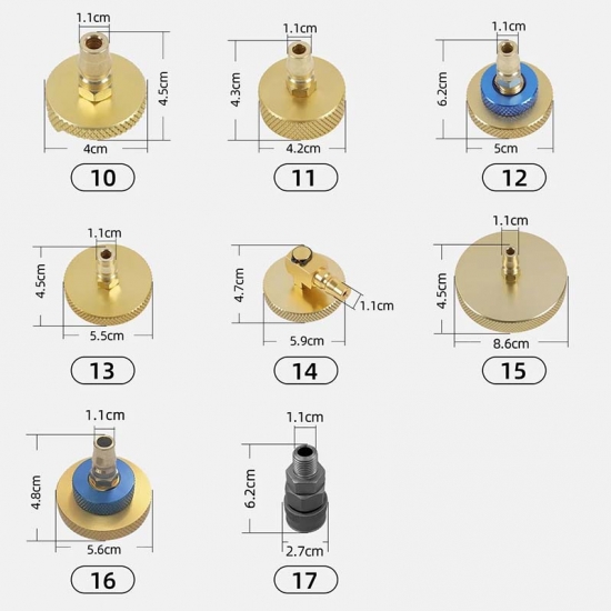 Brake system filling nozzle set Autool