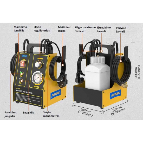 Brake system fluid replacement device Autool AST605