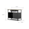 Professional workbench with 2 cabinets and 30 mm wooden top, 1200 x 600 x 850 mm