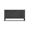 Professional workbench with 30 mm wooden top, 1600 x 600 x 850 mm