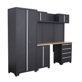 Professional workbench set with pull-out cabinet, 13 pcs