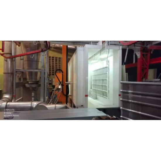 PP plastic powder coating booth and automatic powder booth with cyclone COLO Booth