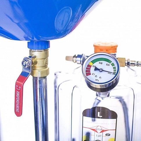 Pneumatic waste oil collection tank with plastic reservoir Castex 80 liters