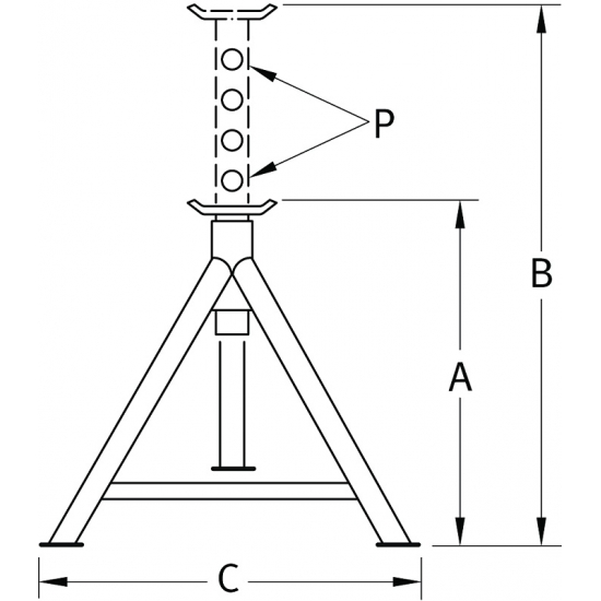 Axle stand, 8 tons CAX 8