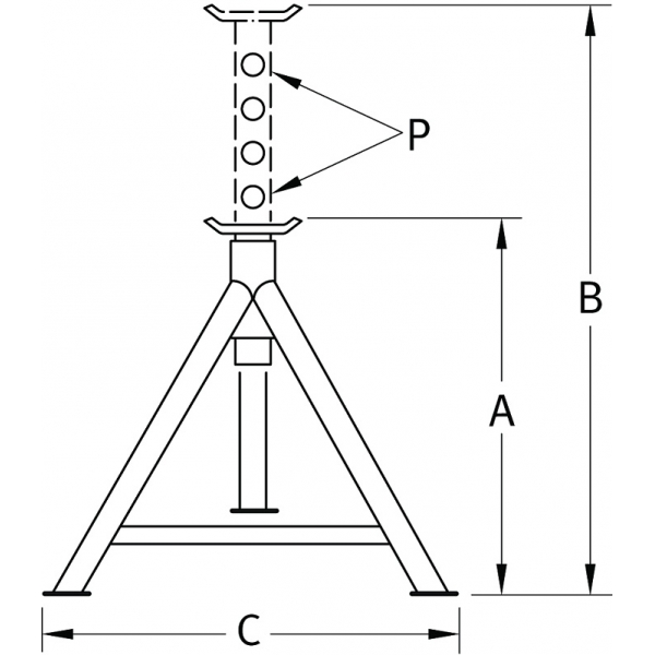 Axle stand, 8 tons CAX 8