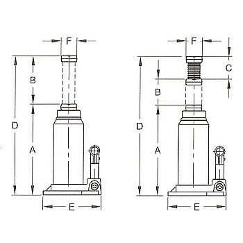 Cylinder hydraulic jack CBJ20