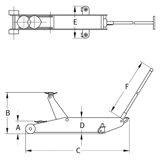 Prailgintas, žemo profilio domkratas 1,4T-HC 77