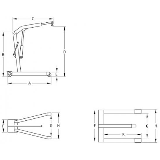 Hydraulic crane CC 15P, 1500 kg