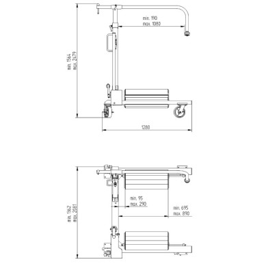 Тележка для перевозки колес грузовиков WD 1600