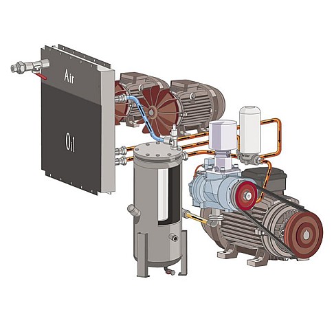 Screw air compressor with frequency control 90 kW Comprag