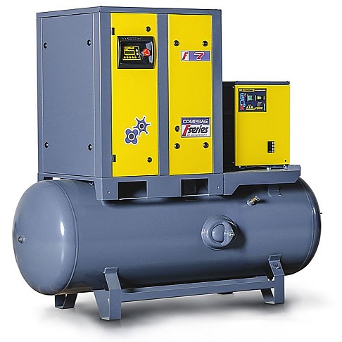 Screw air compressor with air tank and air dryer 5.5 kW Comprag