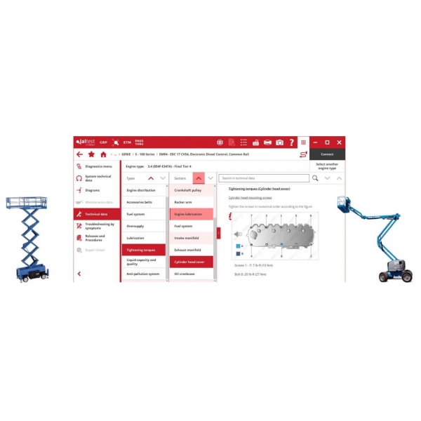Universal lifting equipment diagnostic tool Jaltest MHE