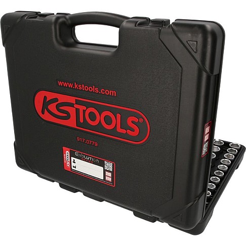 Tool set KS Tools, 179 pcs. 1/4 ”; 3/8 ”; 1/2 ”6 point heads.