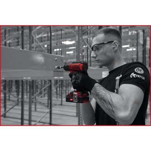 Аккумуляторный дрель-шуруповерт, набор из 4 предметов eMONSTER KS Tools