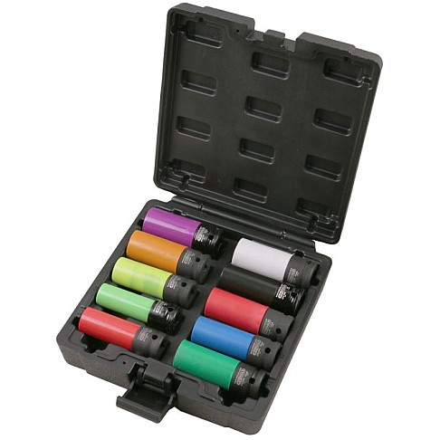 1/2" impact socket set for special aluminium rims, 10 pcs KS Tools
