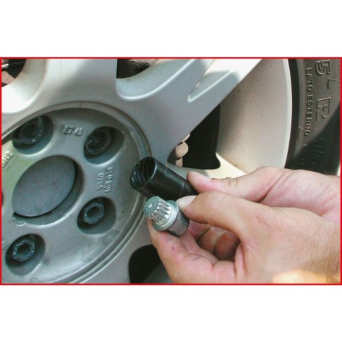 Набор специальных торцевых головок 1/2" для колесных болтов, 17 предметов MASTER KS Tools