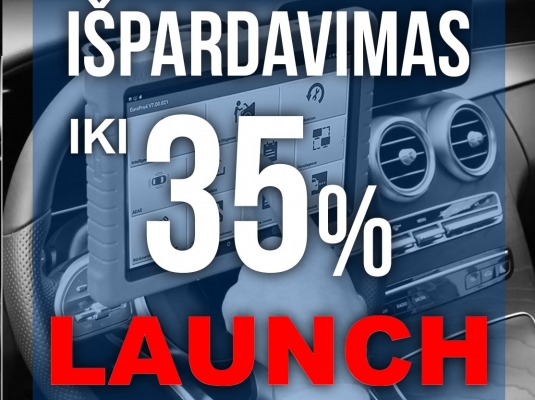 LAUNCH prekėms nuolaida iki 35%!